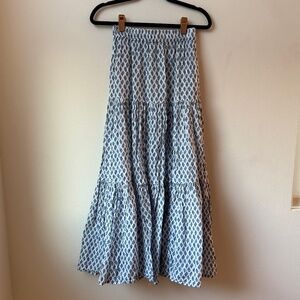 Zara Maxi Skirt, Size S, Blue/White